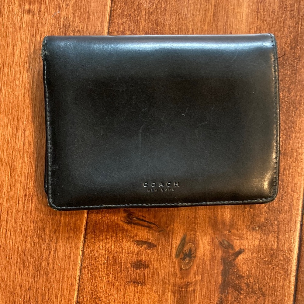 Coach women’s wallet in black leather